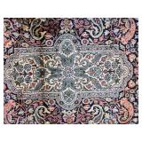 Oriental Indian Hand-Knotted Silk Rug