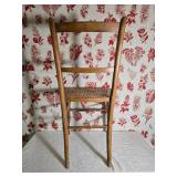 Antique Cane Seat Side Chair with Turned Legs