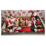Carved Wood Santa and Holiday Figure Collection
