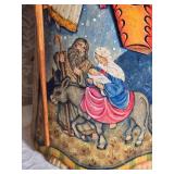 Magnificent Russian Hand Carved Folk Art Nativity Figures - Holy Family - G. DeBrekht
