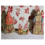 Magnificent Russian Hand Carved Folk Art Nativity Figures - Holy Family - G. DeBrekht
