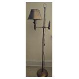 Traditional Adjustable Brass Tone Floor Reading Lamp