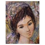 Original French Fine Art Painting - Jacques Lalande - Girls in Garden - Oil on Canvas