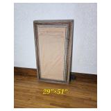 Stunning Antique Regency Beveled Vertical Mirror with Guilt Gesso Relief