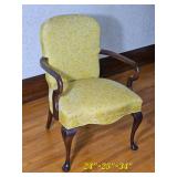 Chippendale Mahogany Parlor Chair with Beautiful Upholstery