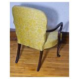 Chippendale Mahogany Parlor Chair with Beautiful Upholstery
