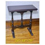 Spanish Revival Antique Trestle Side Table by Bayview Furniture