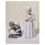 Bing and Grøndahl Figurine ~ Mary with Her Doll and Reading Girl