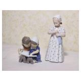 Bing and Grøndahl Figurine ~ Mary with Her Doll and Reading Girl