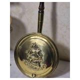Vintage Brass Fireplace Accessories ~ Bedwarmer and Kettle