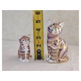 Royal Crown Derby Imari Cat and Kitten Set