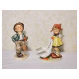 1950s Hummel Happy Traveler and Goose Girl Figurines
