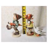 1950s Hummel Happy Traveler and Goose Girl Figurines