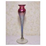Steven Correia Signed Trumpet Pulled Feather Vase