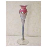 Steven Correia Signed Trumpet Pulled Feather Vase