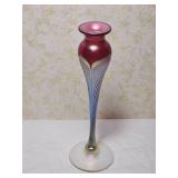 Steven Correia Signed Trumpet Pulled Feather Vase