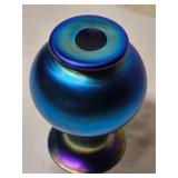 Steuben Blue Aurene Art Glass Vase Unmarked