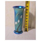 Lily of the Valley Iridescent Art Glass Vase ~ Signed Bruce