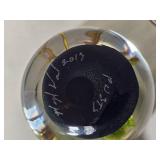 Mayauel Ward Art Glass Paperweight Yellow Butterfly