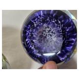 Mayauel Ward Art Glass Paperweight Yellow Butterfly