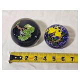 Mayauel Ward Art Glass Paperweight Yellow Butterfly