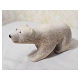 Bone/Antler Polar Bear Carving