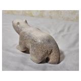 Bone/Antler Polar Bear Carving