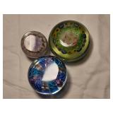Collection of Murano Style Millefiori Glass Paperweights