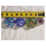 Collection of Murano Style Millefiori Glass Paperweights