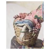 Chinese Qing Dynasty Style Polychrome Porcelain Figure  Qing Dynasty Concubine