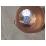 Orient & Flume Iridescent Art Glass Peace Paperweight