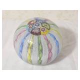 Murano Art Glass Paperweight Millefiori and Cane Glass Details
