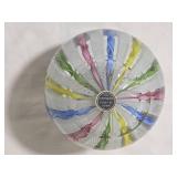 Murano Art Glass Paperweight Millefiori and Cane Glass Details