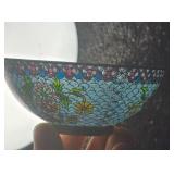 Chinese Cloisonné Enamel Plique à Jour Dish