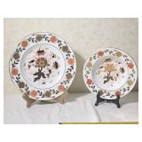 Royal Crown Derby Asian Rose Dinner Plate & Bowl