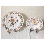 Royal Crown Derby Asian Rose Dinner Plate & Bowl