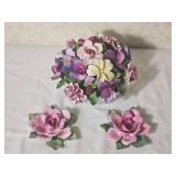Staffordshire Capodimonte Porcelain Floral Figures