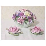 Staffordshire Capodimonte Porcelain Floral Figures