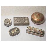 Moroccan and Mache Trinket Boxes