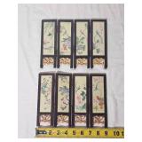 Chinese Porcelain Songbird Miniature Screen