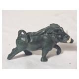 Green Verdite Stone Warthog and Inukshuk Serpentine Statue