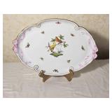 Herend Porcelain Bird Ribbon Tray Pattern #400/RO