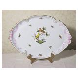 Herend Porcelain Bird Ribbon Tray Pattern #400/RO
