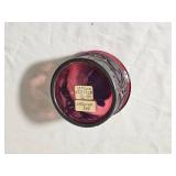 Bohemian Cranberry Glass Art Nouveau Inkwell