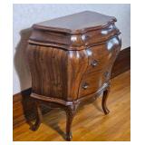 Antique Italian Olivewood Bombe Cabinet