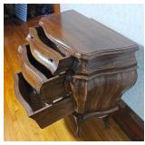 Antique Italian Olivewood Bombe Cabinet