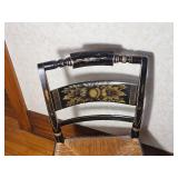 Vintage Black Hitchcock Rush Seat Chairs ~ set of 4
