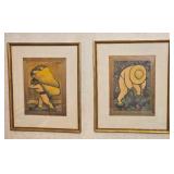 Diego Rivera Vintage Prints ~ Sembrador de Coles & Market Scene