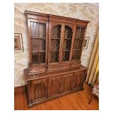 Mahogany Breakfront China Display Cabinet