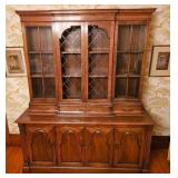 Mahogany Breakfront China Display Cabinet